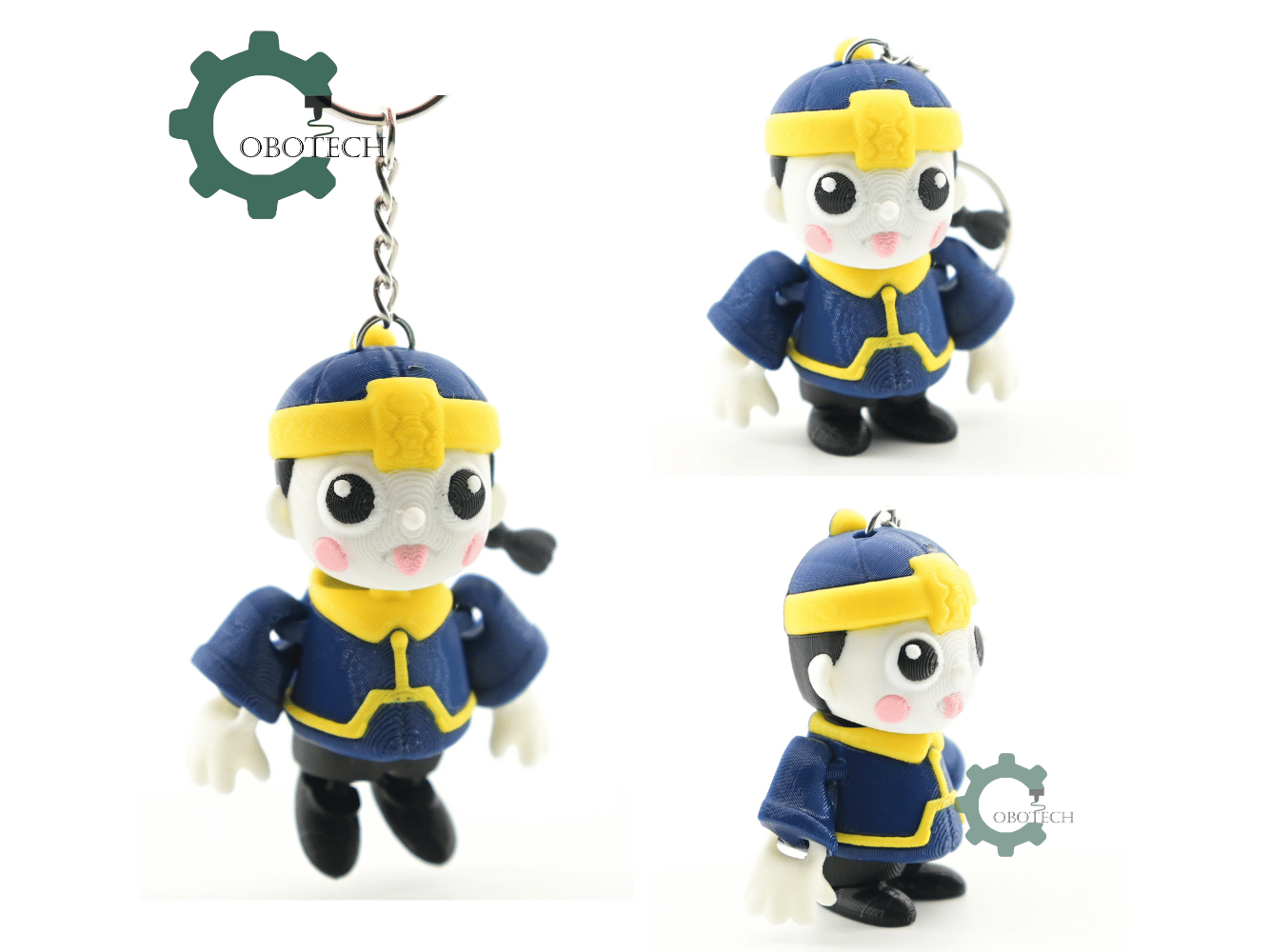 Digital Downloads - Cobotech Halloween Hopping Zombie Jiangshi Articulated Keychain - Cute Backpack Keychain