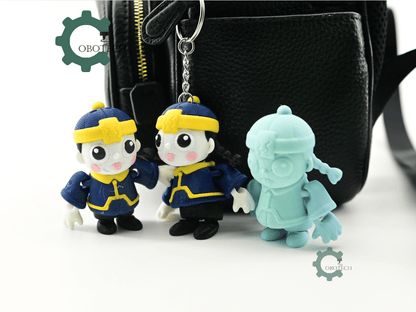 Digital Downloads - Cobotech Halloween Hopping Zombie Jiangshi Articulated Keychain - Cute Backpack Keychain