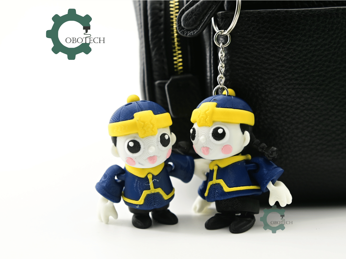 Digital Downloads - Cobotech Halloween Hopping Zombie Jiangshi Articulated Keychain - Cute Backpack Keychain