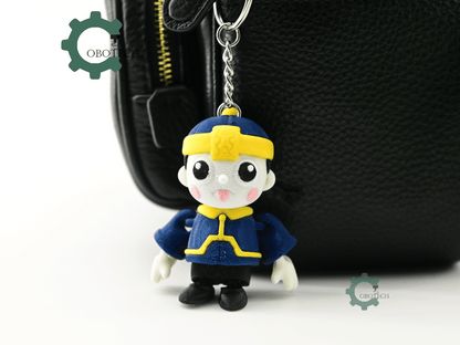 Digital Downloads - Cobotech Halloween Hopping Zombie Jiangshi Articulated Keychain - Cute Backpack Keychain