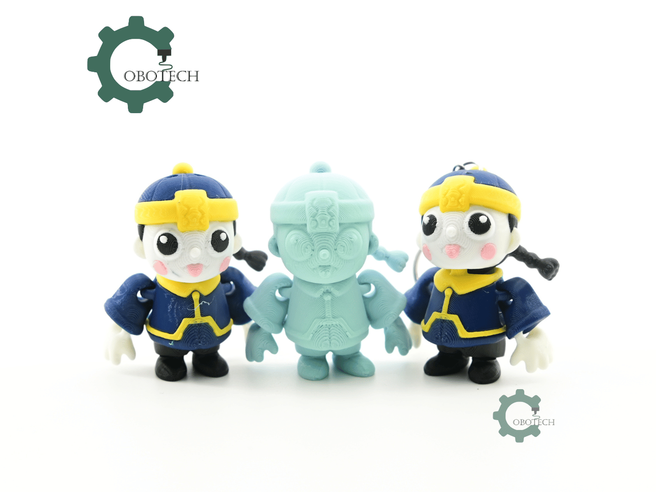 Digital Downloads - Cobotech Halloween Hopping Zombie Jiangshi Articulated Keychain - Cute Backpack Keychain