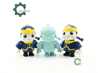 Digital Downloads - Cobotech Halloween Hopping Zombie Jiangshi Articulated Keychain - Cute Backpack Keychain