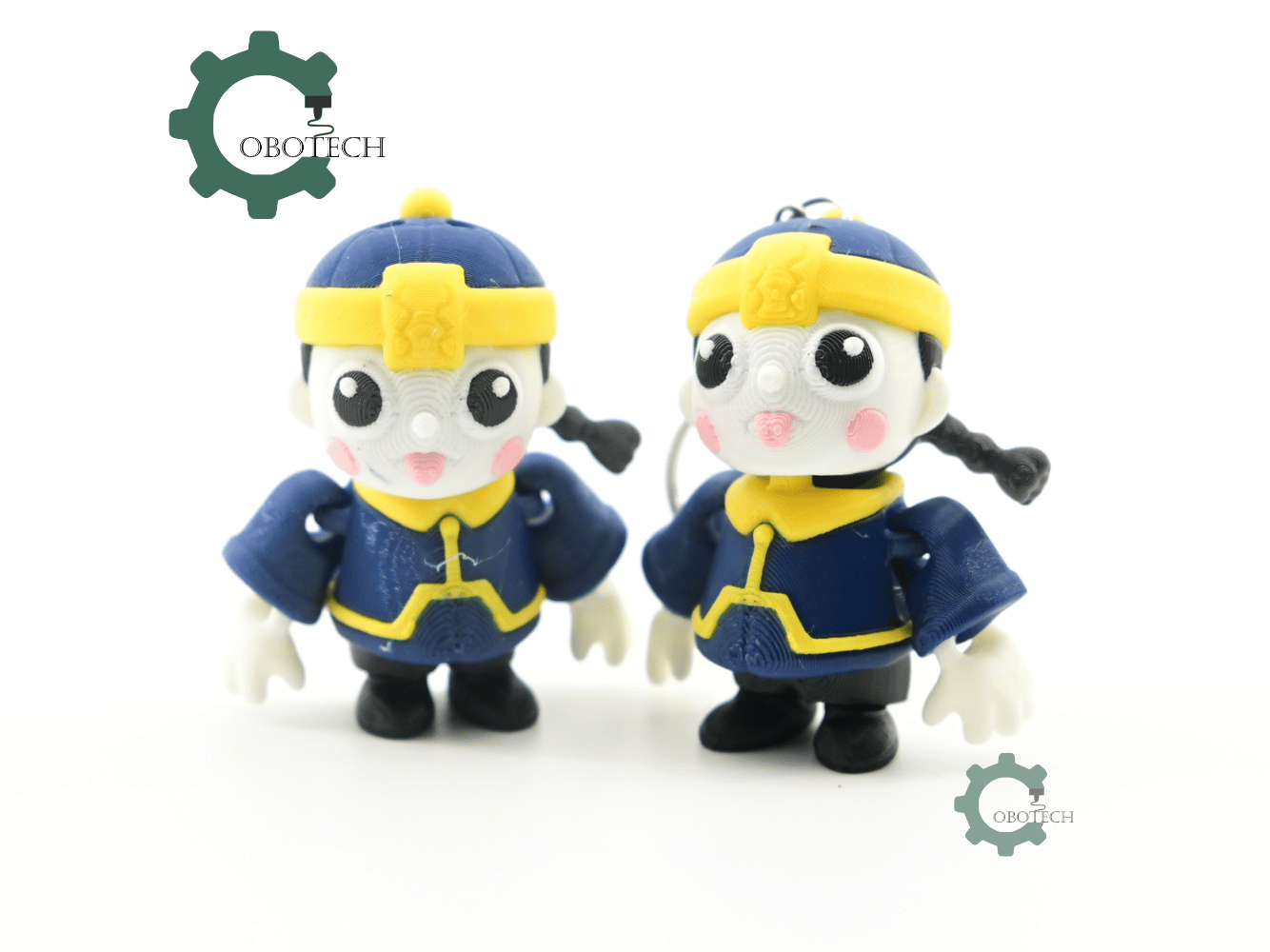 Digital Downloads - Cobotech Halloween Hopping Zombie Jiangshi Articulated Keychain - Cute Backpack Keychain