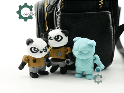 Digital Downloads - Cobotech Poor Grumpy Panda Articulated Keychain - Cute Backpack Keychain
