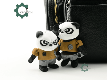 Digital Downloads - Cobotech Poor Grumpy Panda Articulated Keychain - Cute Backpack Keychain