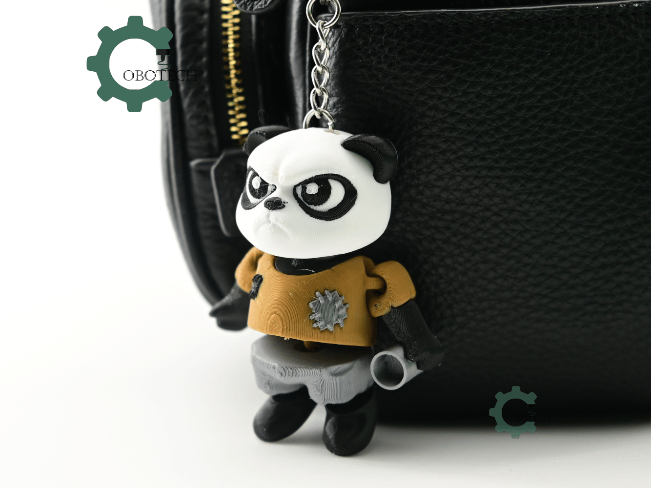 Digital Downloads - Cobotech Poor Grumpy Panda Articulated Keychain - Cute Backpack Keychain