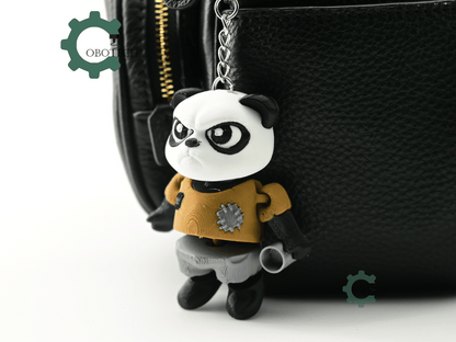 Digital Downloads - Cobotech Poor Grumpy Panda Articulated Keychain - Cute Backpack Keychain