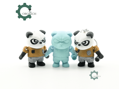 Digital Downloads - Cobotech Poor Grumpy Panda Articulated Keychain - Cute Backpack Keychain