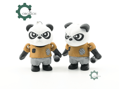 Digital Downloads - Cobotech Poor Grumpy Panda Articulated Keychain - Cute Backpack Keychain