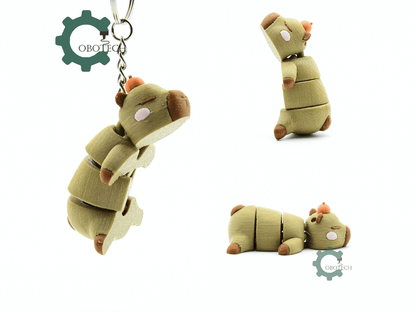 Cobotech-Sleepy Capybara Buddy Articulated Keychain_02.png