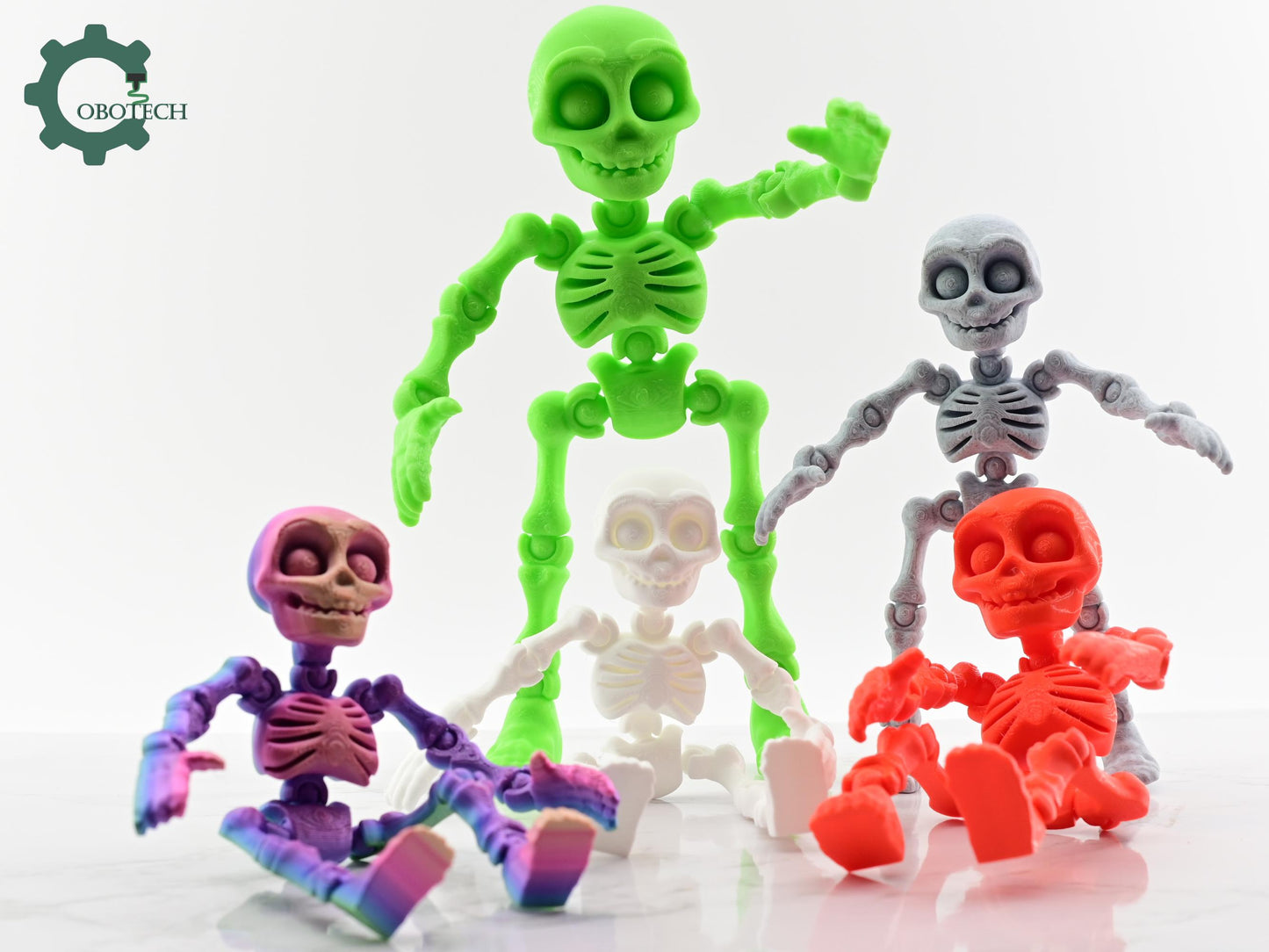 Digital Downloads Cobotech Articulated Skeleton Dummy - Fully Poseable Skeleton - Fun Cobotech Halloween Toys - Unique Halloween Gifts - Halloween Decor