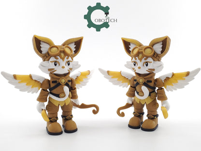 Digital Downloads Cobotech Articulated Steampunk Cat Cupid by Cobotech