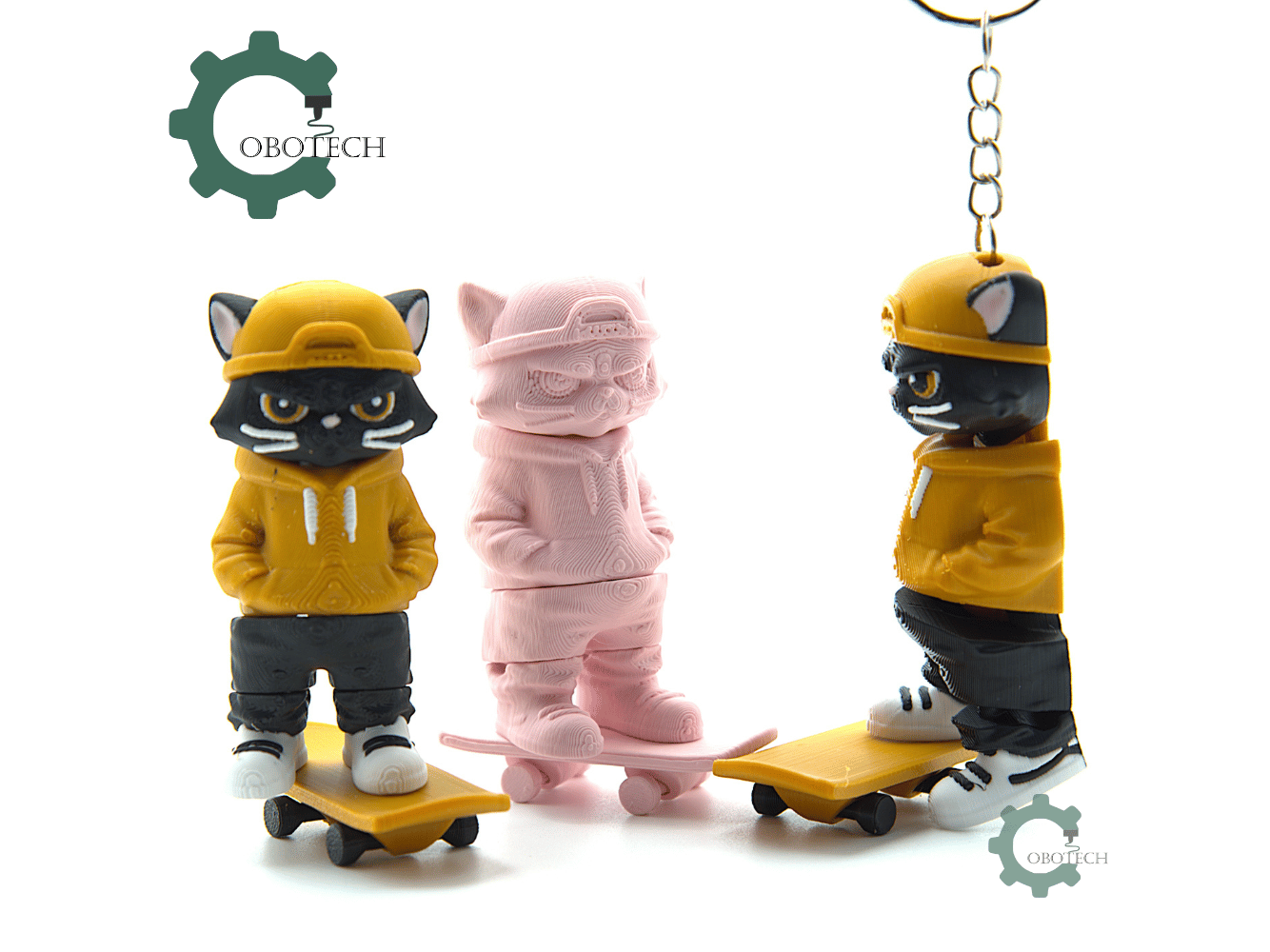 Cobotech-Skateboarding Cat Articulated Keychain_07.png