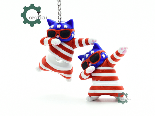 Cobotech-Patriotic Dabbing Cat for July 4th Articulated Keychain_01.png