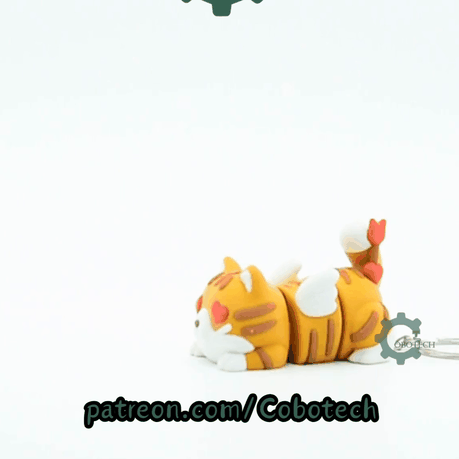 Cobotech-Valentine Cupid Cat Articulated Keychain_10.gif
