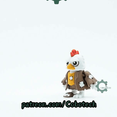 Cobotech-Grumpy Chicken Articulated Keychain_10.gif