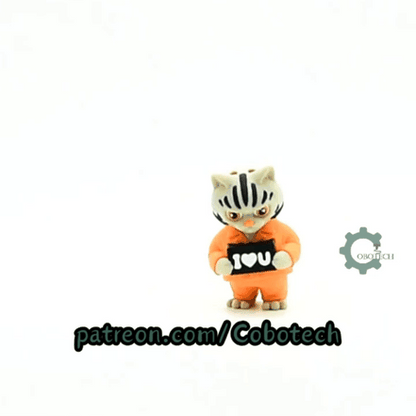 Cobotech-I Heart You Cat Articulated Keychain_09.gif