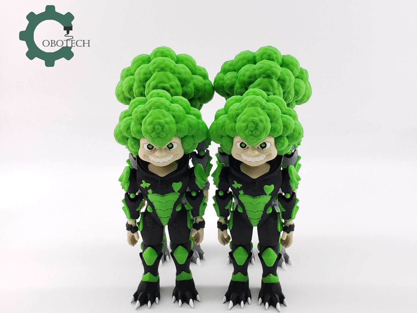 3D Print Articulated Broccoli Monster by Cobotech, Articulated Toy, Halloween Decorations, Desk Décor, Unique Gift Ideas