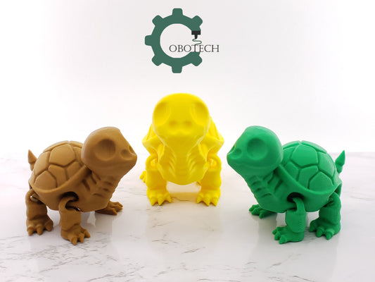 Cobotech 3D Print Articulated Turtle Skeleton, Unique Home Decor, Desk Decorations, Stress Toy, Cool Gift