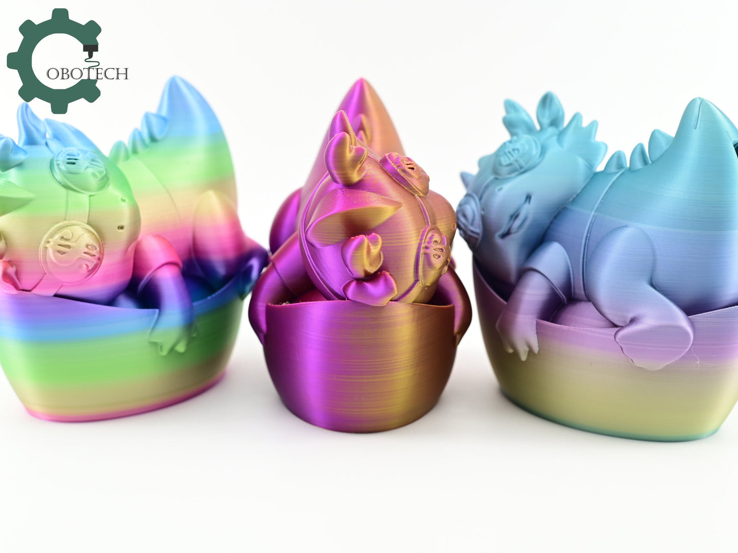 3D Printed Baby Dragon Piggy Bank by Cobotech, Lucky Dragon Piggy Bank Gifts, Desk/Home Decor, Cool Gift