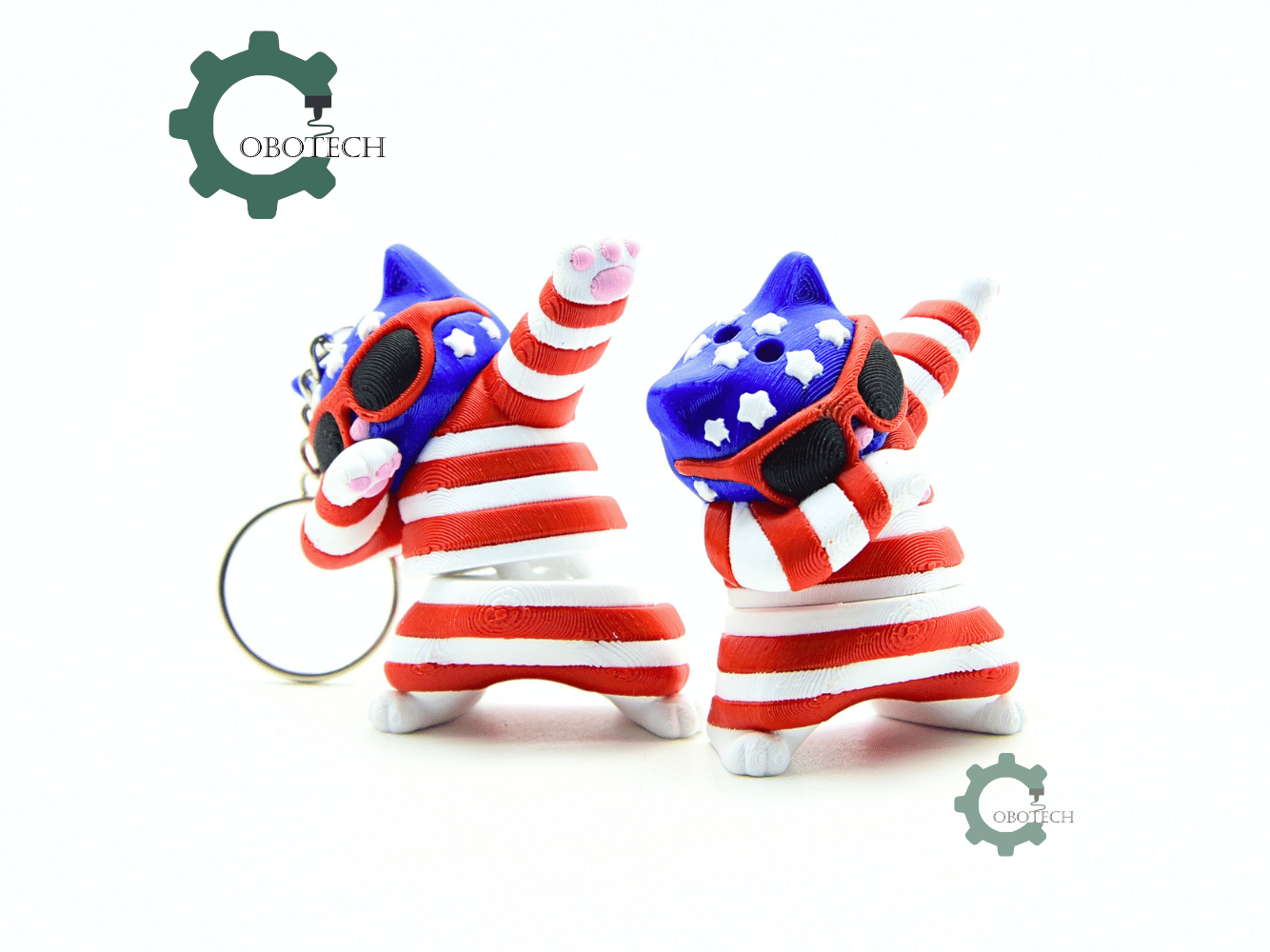 Cobotech-Patriotic Dabbing Cat for July 4th Articulated Keychain_08.png