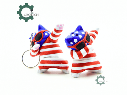 Cobotech-Patriotic Dabbing Cat for July 4th Articulated Keychain_08.png