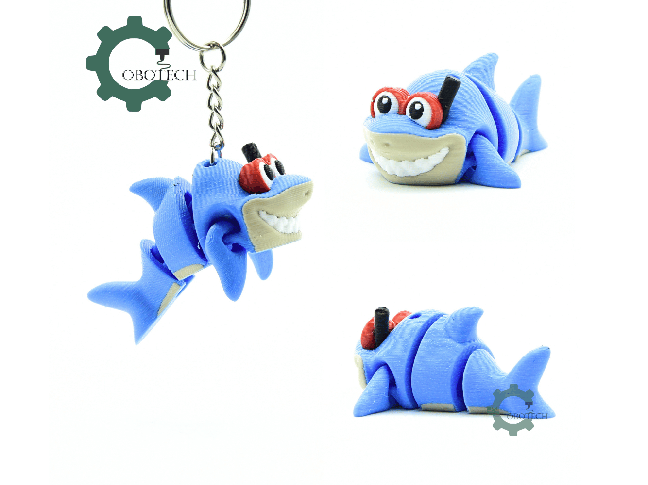 Cobotech-Playful Shark Diver Articulated Keychain_02.png