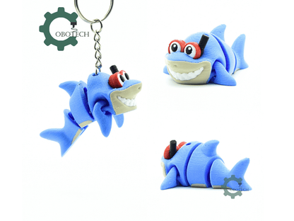 Cobotech-Playful Shark Diver Articulated Keychain_02.png