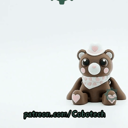 Cobotech-Cowboy Teddy Bear Articulated Keychain_10.gif