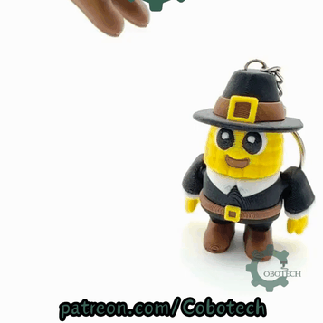 Cobotech-Thanksgiving Pilgrim Corn Articulated Keychain_10.gif