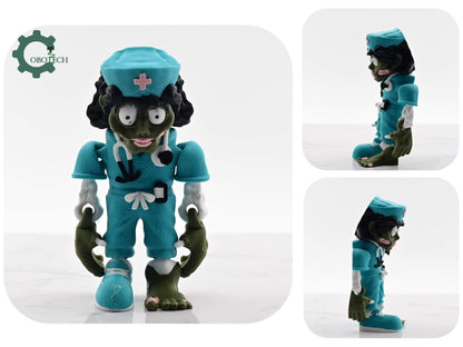 Digital Downloads Cobotech Articulated Female Zombie Nurse - Nurse Graduation Gifts - Fun Cobotech Halloween Toys - Unique Halloween Gifts - Halloween Decor