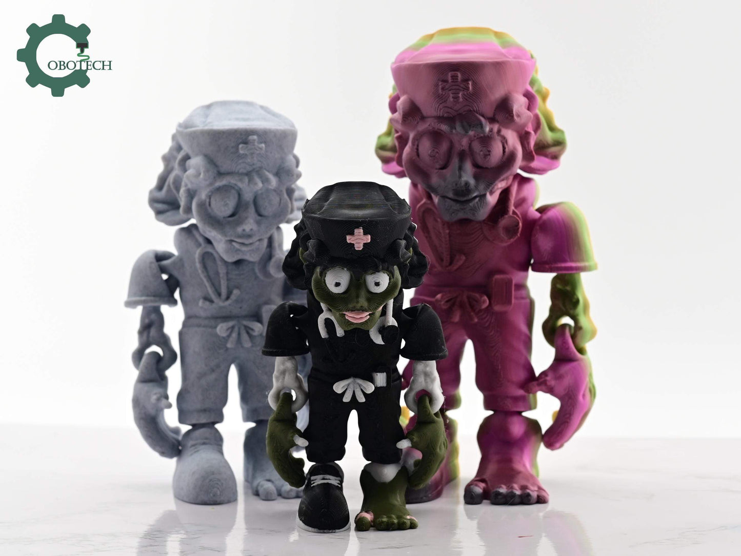 Digital Downloads Cobotech Articulated Female Zombie Nurse - Nurse Graduation Gifts - Fun Cobotech Halloween Toys - Unique Halloween Gifts - Halloween Decor