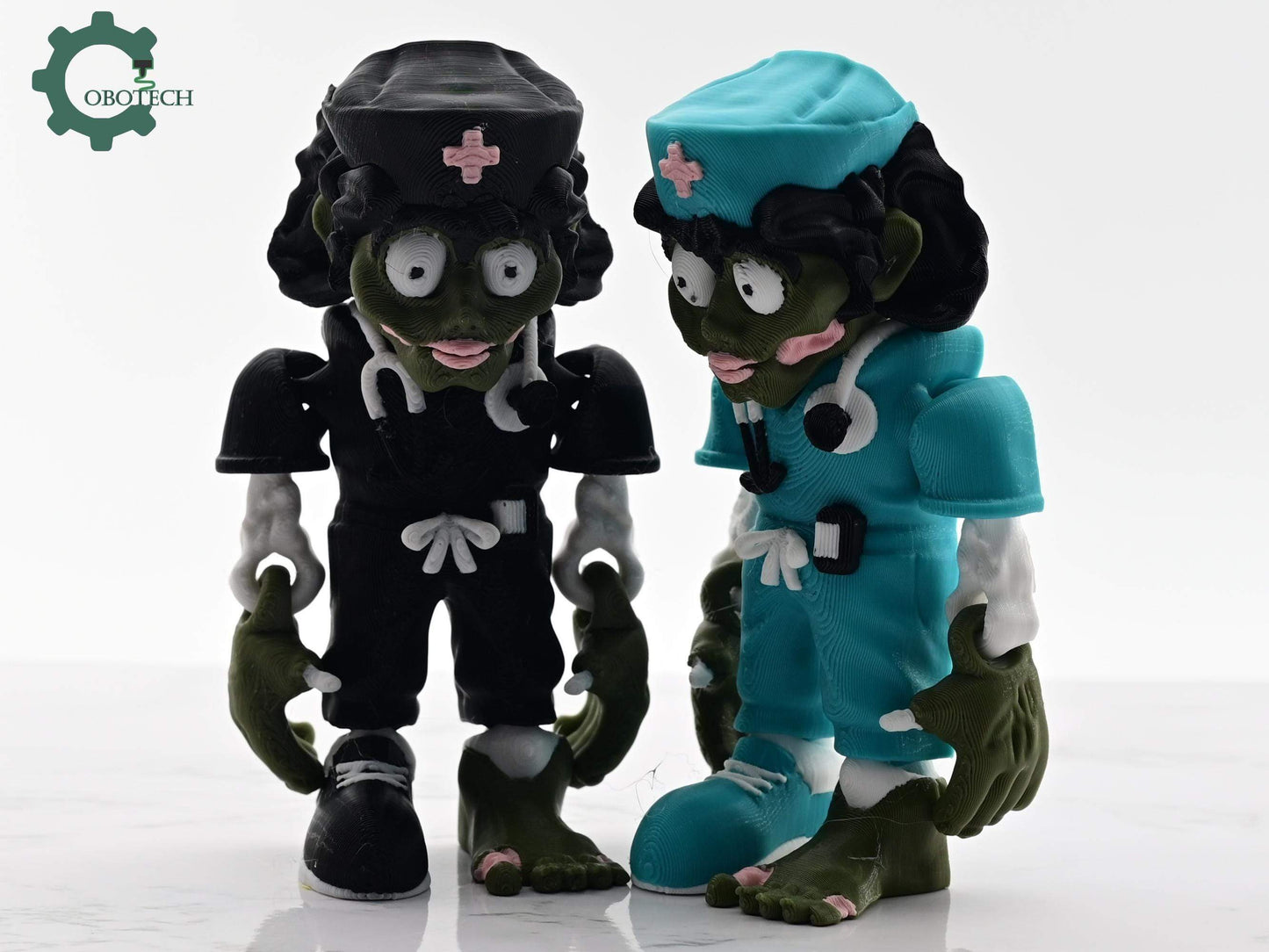Digital Downloads Cobotech Articulated Female Zombie Nurse - Nurse Graduation Gifts - Fun Cobotech Halloween Toys - Unique Halloween Gifts - Halloween Decor