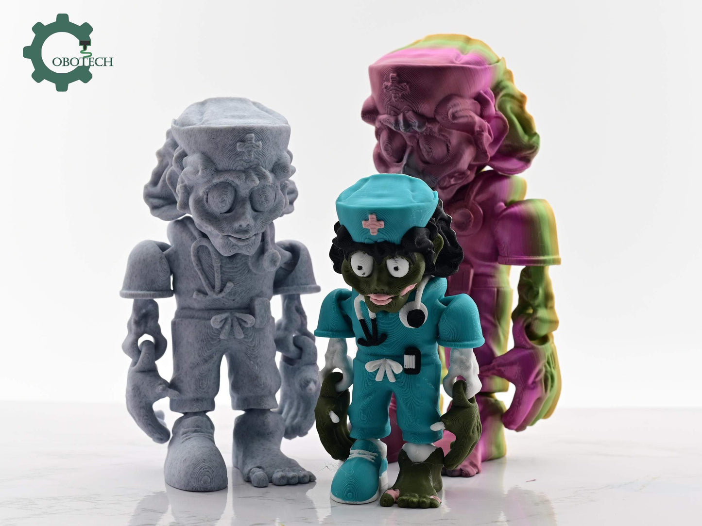 Digital Downloads Cobotech Articulated Female Zombie Nurse - Nurse Graduation Gifts - Fun Cobotech Halloween Toys - Unique Halloween Gifts - Halloween Decor