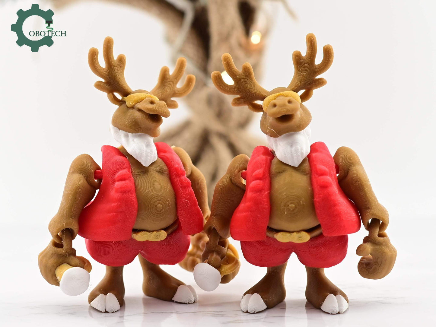 Digital Downloads Cobotech Articulated Moose Drinking Beer - Fun Cobotech Unique Toys - Fun Christmas Decor - Fun Desk Decor
