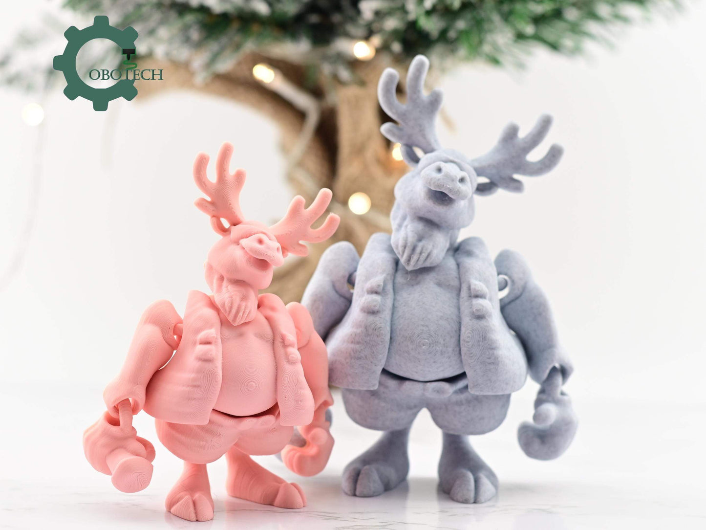 Digital Downloads Cobotech Articulated Moose Drinking Beer - Fun Cobotech Unique Toys - Fun Christmas Decor - Fun Desk Decor