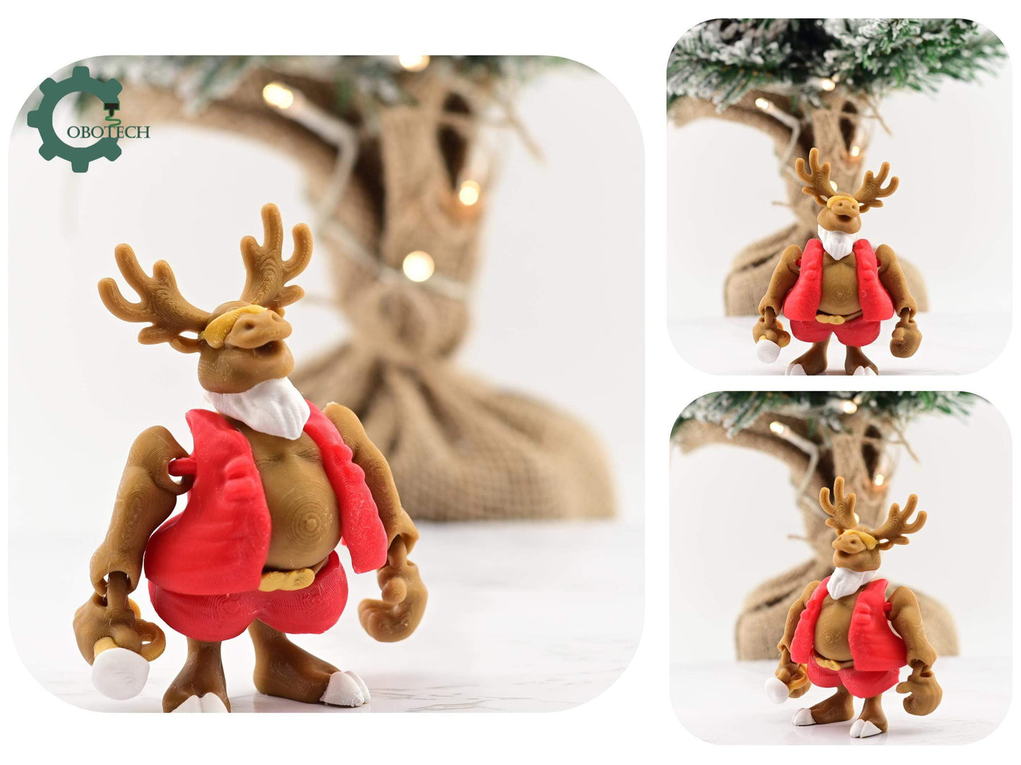 Digital Downloads Cobotech Articulated Moose Drinking Beer - Fun Cobotech Unique Toys - Fun Christmas Decor - Fun Desk Decor