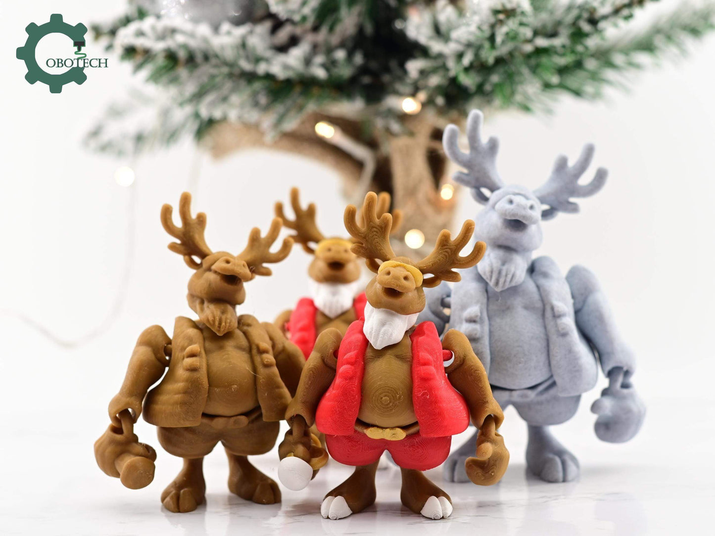 Digital Downloads Cobotech Articulated Moose Drinking Beer - Fun Cobotech Unique Toys - Fun Christmas Decor - Fun Desk Decor