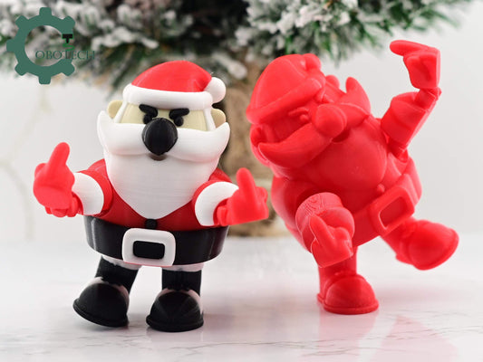 Exclusive Model, Not for Sale - Digital Downloads Cobotech Articulated Posable Middle Finger Santa - Cute Middle Finger Santa - Christmas Decor - Cobotech Christmas