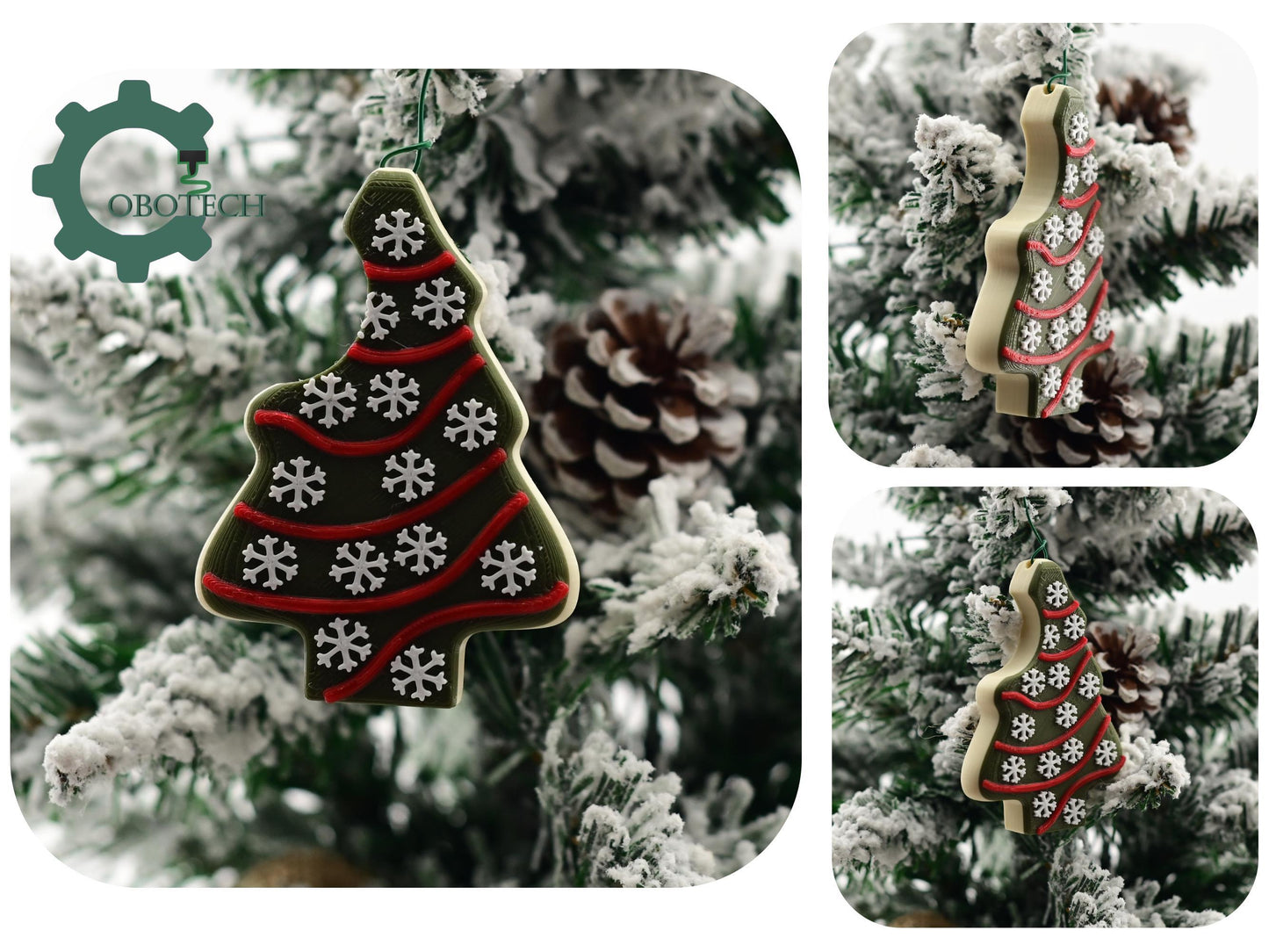 Digital Downloads Cobotech Christmas Cookie Ornament - Christmas Tree Cake Ornaments - Christmas Decor - Christmas Tree Ornaments