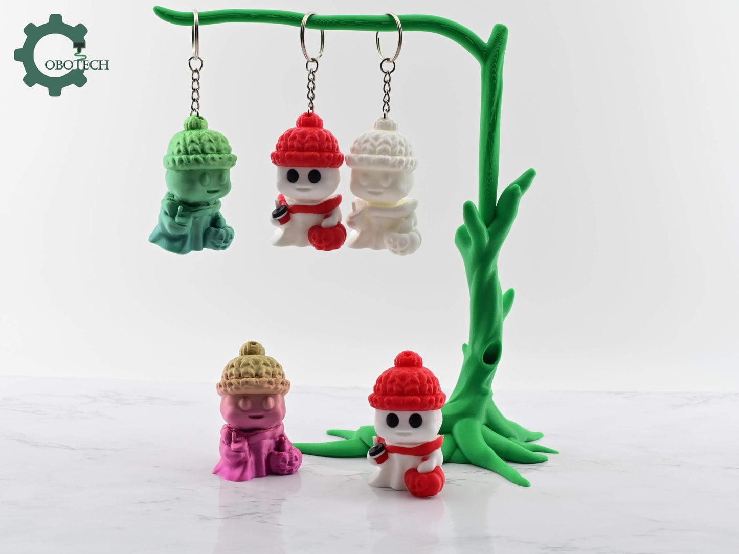 Digital Downloads Cobotech Cute Twisty Ghost Ornament - Christmas Ornaments - Christmas Decor - Christmas Gifts - Cute Ghost Christmas Ornaments and Gifts