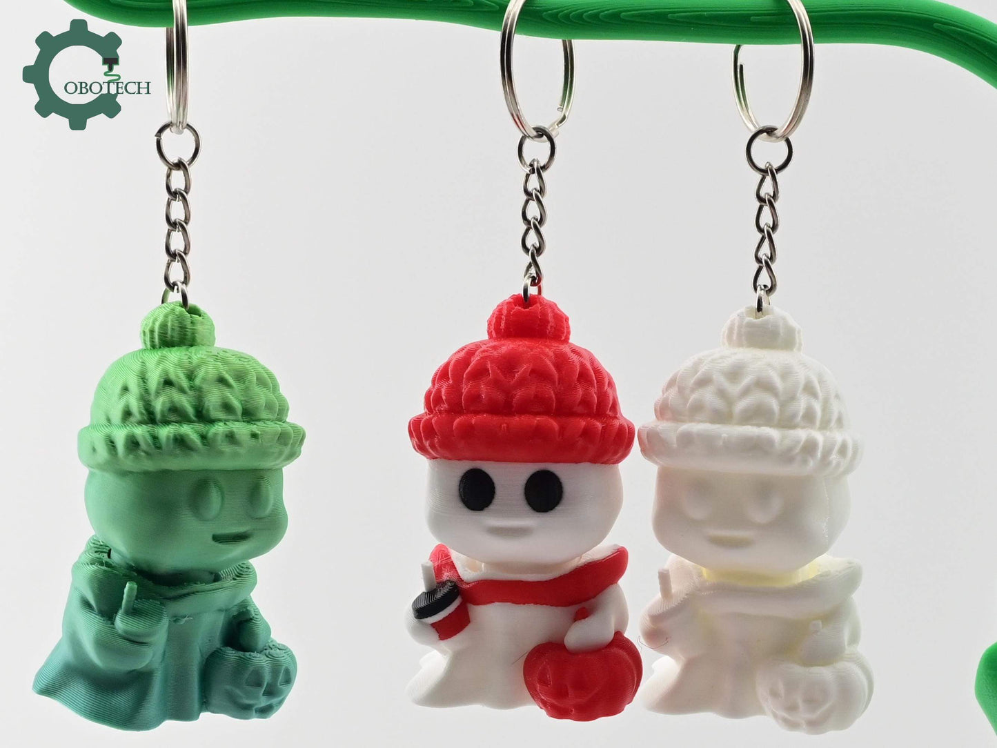 Digital Downloads Cobotech Cute Twisty Ghost Ornament - Christmas Ornaments - Christmas Decor - Christmas Gifts - Cute Ghost Christmas Ornaments and Gifts
