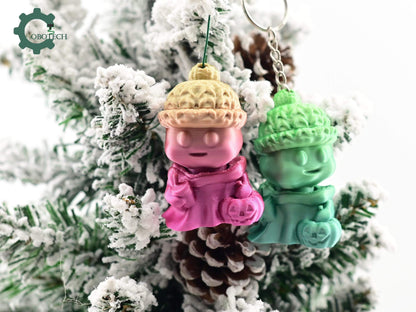 Digital Downloads Cobotech Cute Twisty Ghost Ornament - Christmas Ornaments - Christmas Decor - Christmas Gifts - Cute Ghost Christmas Ornaments and Gifts