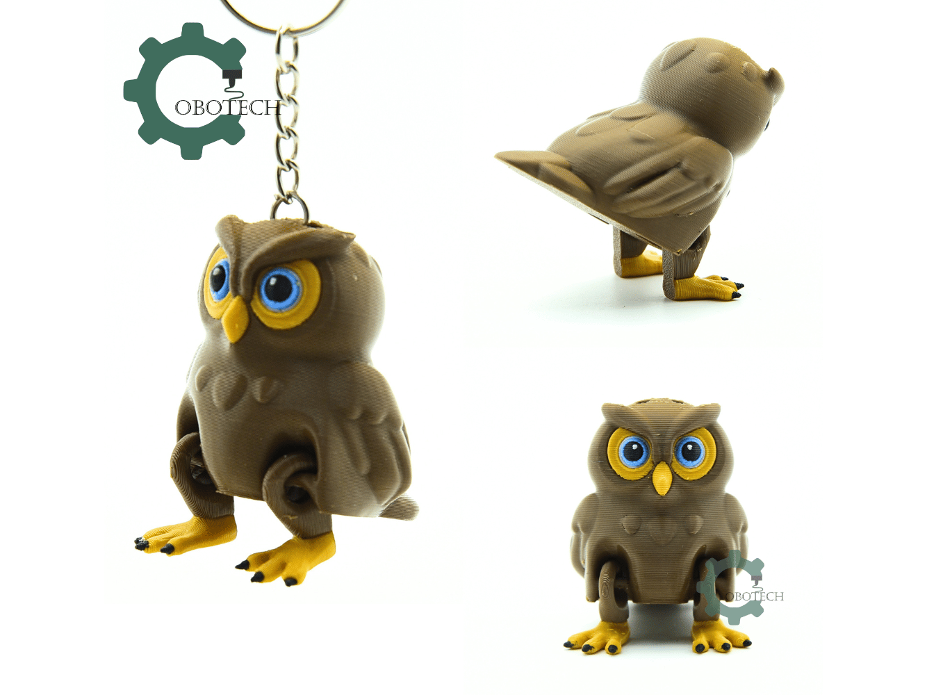 Cobotech-Curious Owl for Animal Lovers Articulated Keychain_02.png