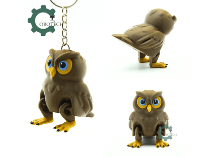 Cobotech-Curious Owl for Animal Lovers Articulated Keychain_02.png