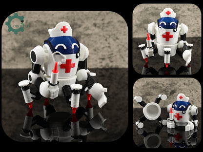 3D Print Articulated Robo Nurse, Unique Gift for Robot Lovers.