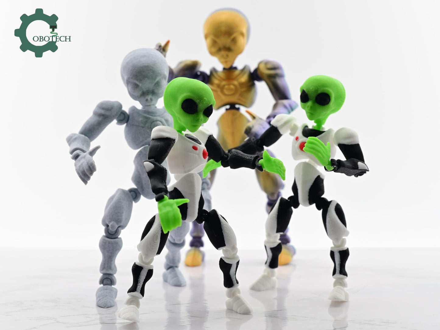 3D Print Articulated Robot Alien - Fully Poseable Robot Alien - Fun 3D Printed Halloween Toys - Unique Halloween Gifts - Halloween Decor