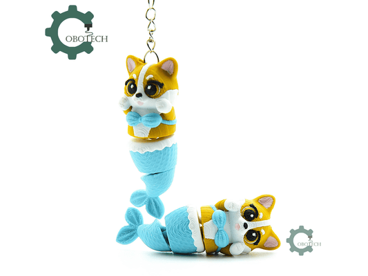 Cobotech-Corgi Mermaid Magnet-Insert Articulated Keychain_01.png