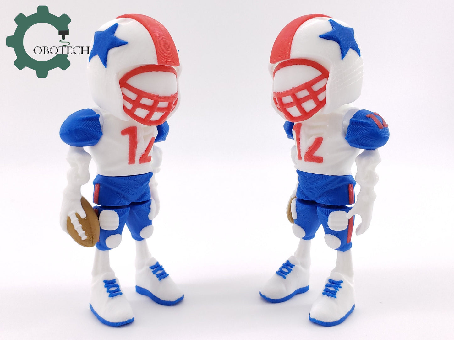 3D Print Articulated Quarterback Bone by Cobotech, Football Quarterback, Articulated Toys, Desk Decor, Cool Gift