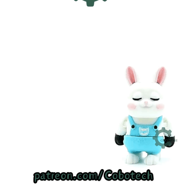 Cobotech-Sleepy Bunny Buddy Articulated Keychain_10.gif